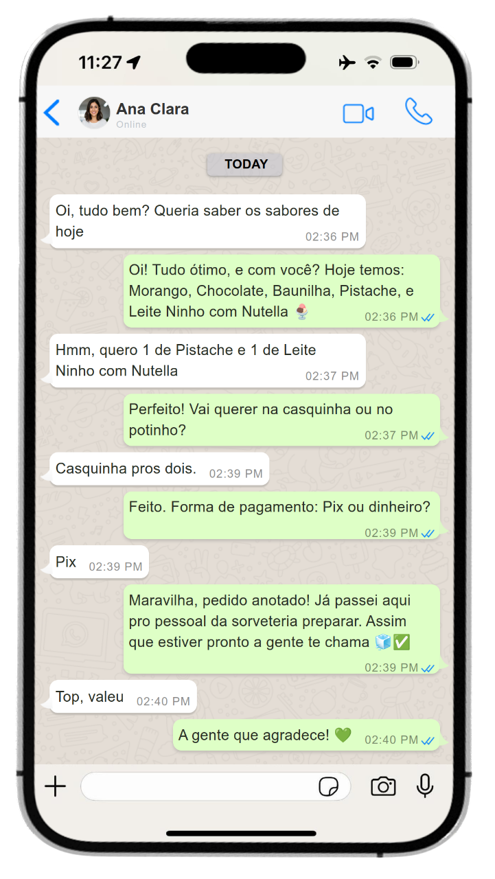 Agente DoZap em ação